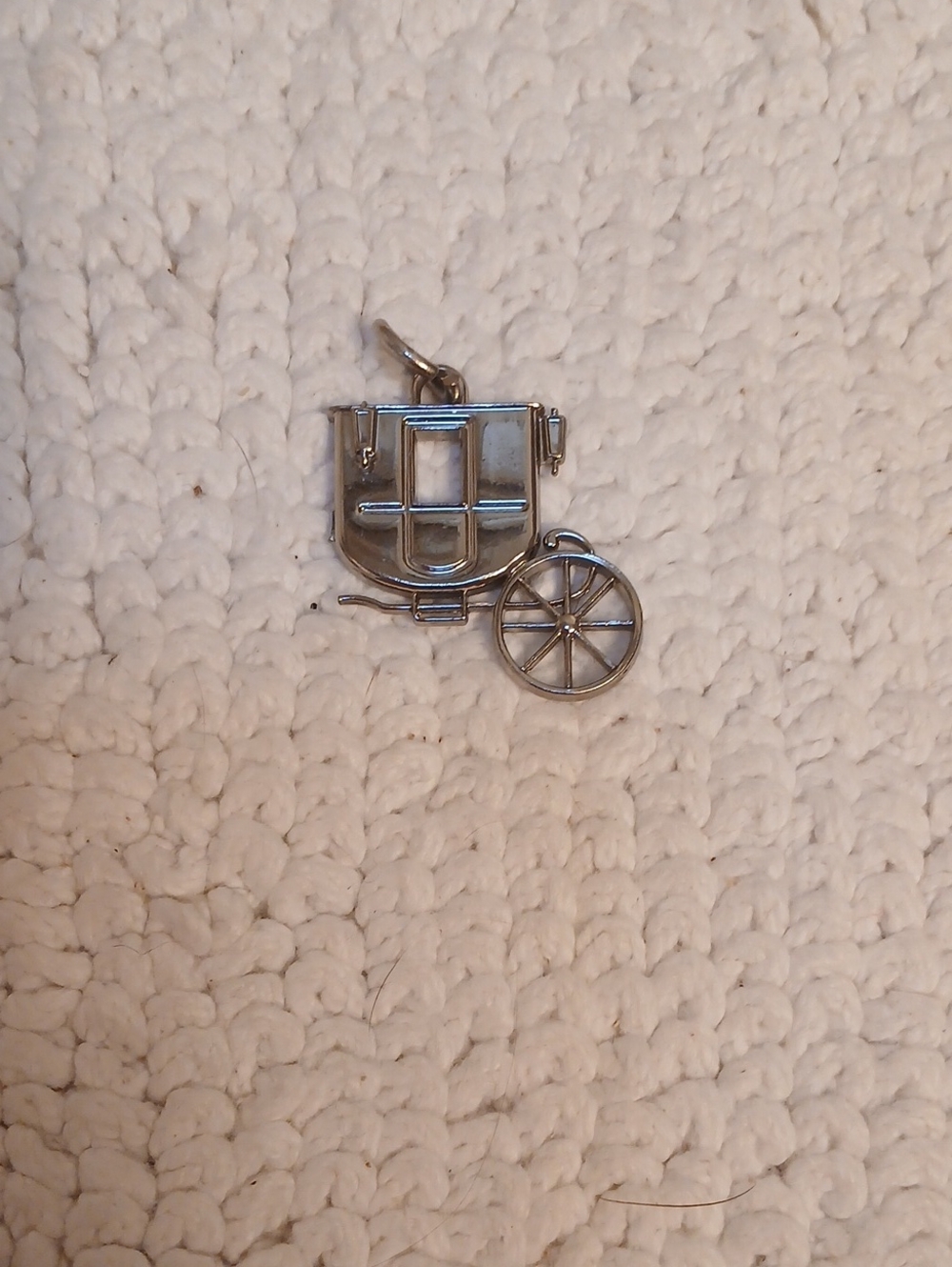Silver Carriage Charm Pendant - Women Accessories